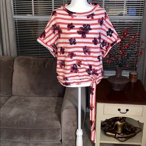 Anthropology (new w/o tags) floral top. Size M